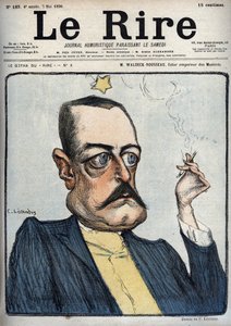 M. Waldeck-Rousseau futuro emperador de los Moderados - Caricatura de Pierre Waldeck Rousseau (1846-1904) por Charles Leandre (1862-1934) en 