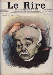 Retrato de Georges Clemenceau (1841-1929) - la balanza se refiere al periódico 