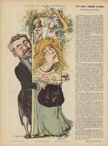 Producción de la obra de Henri Lavetans Varennes en el Teatro Sarah Bernhardt. Ilustración para Le Rire