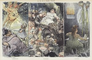 La vida de la estafadora Therese Humbert. Ilustración para Le Rire