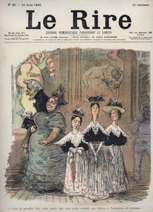 Esta es la primera vez, este año, que llevamos a nuestras chicas a la exposición de pintura - caricatura de Charles Leandre (1862-1934) en "Le Rire" del 10 de agosto de Charles Leandre