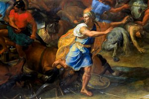 La batalla de Arbela (detalle)