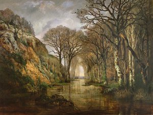 El Erdre, invierno, 1857 de Charles Leroux