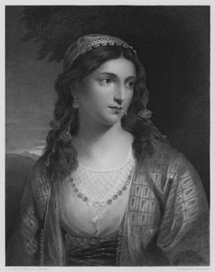 Una chica griega, del cuadro en la Galería Vernon (grabado) de Charles Lock (after) Eastlake