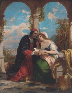 Abelardo y Eloísa en una terraza
