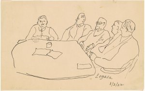 Hombres en una Mesa de Charles Logasa
