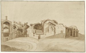 Vista de las Termas de Diocleciano en Roma de Charles Louis Clerisseau