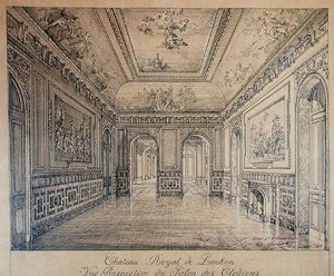 El Salón de los Clodions en el Palacio Real de Laeken de Charles Louis Girault