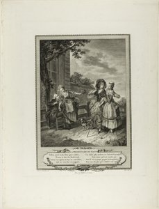 Paseo matinal, de Monument du Costume Physique et Moral de la fin du Dix-huitième siècle de Charles Louis Lingée