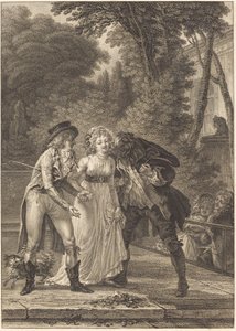 El beso devuelto de Charles Louis Lingée after Jacques Louis François Touzé