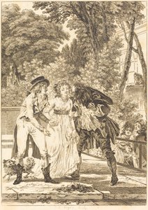 El beso devuelto de Charles Louis Lingée after Jacques Louis François Touzé
