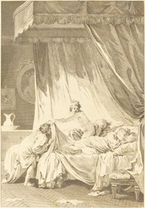 Joconde: La cama de Charles Louis Lingée after Jean Honoré Fragonard