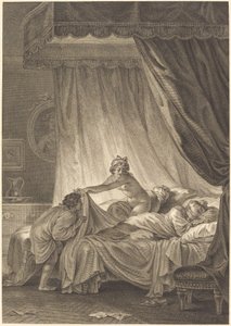 Joconde: La Cama de Charles Louis Lingée after Jean Honoré Fragonard