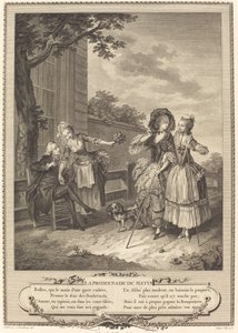 El paseo de la mañana de Charles Louis Lingée after Sigmund Freudenberger