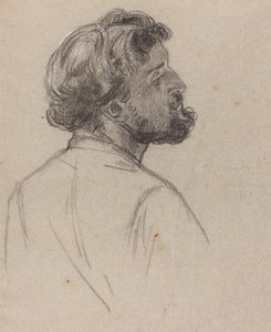 Cabeza de un caballero barbudo de Charles Louis Lucien Muller