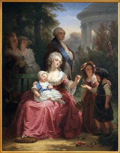 La familia real francesa en Trianon de Charles Louis Lucien Muller