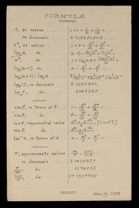 Fórmulas, Oxford de Charles Lutwidge Dodgson