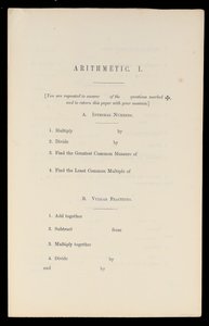 Aritmética, Oxford University Press, c.1870 de Charles Lutwidge Dodgson