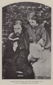 George Macdonald y su hija Lily (foto en blanco y negro) de Charles Lutwidge Dodgson