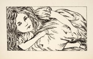Alicia en la casa del Conejo Blanco, ilustración de Las aventuras de Alicia bajo tierra, publicado en 1886