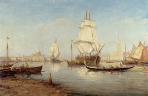 Galeones y góndolas en la dársena de San Marcos (San Marcos a Venecia) Pintura de Charles Malfroy (1862-1918) Mención obligatoria: Colección Fundación Saludos de Provenza, Marsella de Charles Malfroy