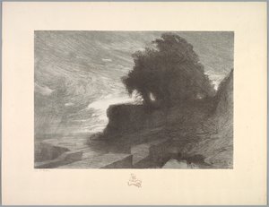 Suite de Paisajes: Paisaje, Lámina 4, Nota, Serpiente de Charles Marie Dulac