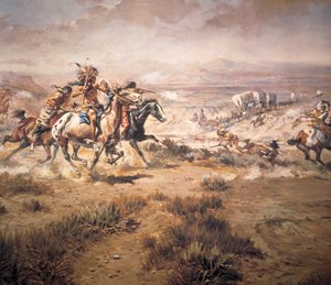 Ataque al tren de carretas de Charles Marion Russell