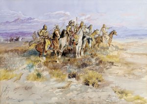 Partida de exploración india, 1897 de Charles Marion Russell