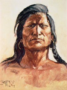 Miembro de la tribu Shoshone de Charles Marion Russell