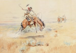 El domador de broncos, 1894 de Charles Marion Russell