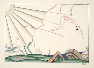 Bain de Mer, de Deportes y Diversiones, pub. 1914 de Charles Martin