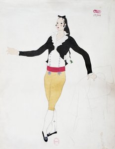 Traje para el personaje de Fígaro de El barbero de Sevilla de Gioacchino Rossini, boceto de Charles Martin (1884-1934) de Charles Martin