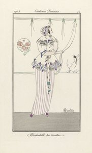Vestido de Mañana, de Costumes Parisiens, pub. 1913 de Charles Martin