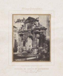 Fuente en el Jardin du Luxembourg (Gruta de Marie de Medici) de Charles Marville