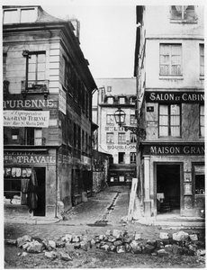 París 4 rue de Breteuil, vista tomada desde rue Reaumur hacia rue Vaucanson, 1858-78 de Charles Marville