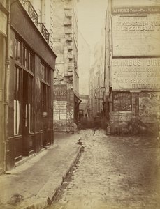 Rue Tirechappe, vista tomada desde la rue Saint-Honoré de Charles Marville