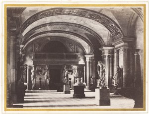 Sala de las Cariátides, en el Museo del Louvre de Charles Marville