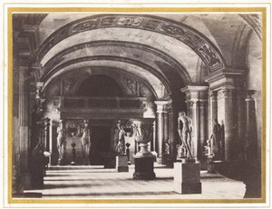 Salle des Cariatides, en el Museo del Louvre, c. 1851 de Charles Marville