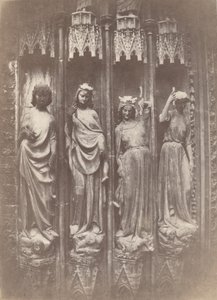 Las virtudes aplastando los vicios, Catedral de Estrasburgo, 1853 de Charles Marville