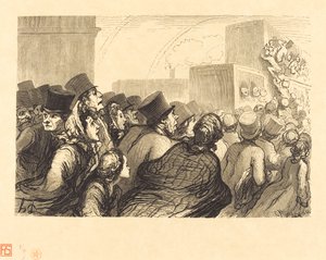 Los viajeros del domingo de Charles Maurand after Honoré Daumier
