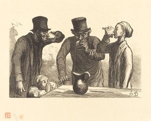 Fisiología del Bebedor: las cuatro edades de Charles Maurand after Honoré Daumier