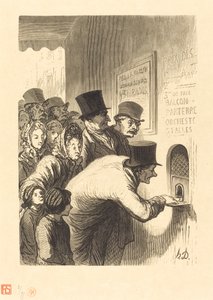 Un guichet de théâtre de Charles Maurand after Honoré Daumier