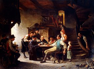 Leyendo las noticias, 1887 de Charles Meer Webb