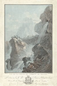 Visión sobre el agua de Gelten
Vista del Torrent de Gelten (título en el objeto)
Vistas notables de las montañas de Suiza (título de la serie)