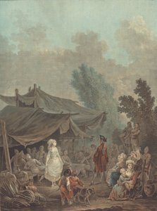 Boda de aldea, 1785 de Charles Melchior Descourtis