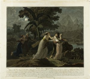 La partida, lámina 4 de Paul et Virginie