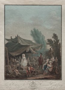 Boda en el pueblo de Charles Melchior Descourtis