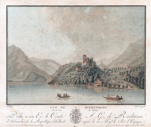 Vista desde Rinkenberg del lago Brenz de Charles Melchior Descourtis