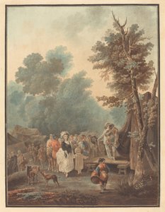 Feria de Pueblo de Charles Melchior Descourtis after Nicolas Antoine Taunay