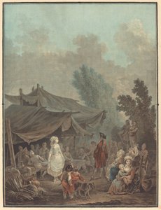 Boda de aldea de Charles Melchior Descourtis after Nicolas Antoine Taunay